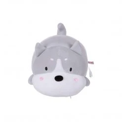 Mily Accessories 20-in Laying Gray Shiba Plush