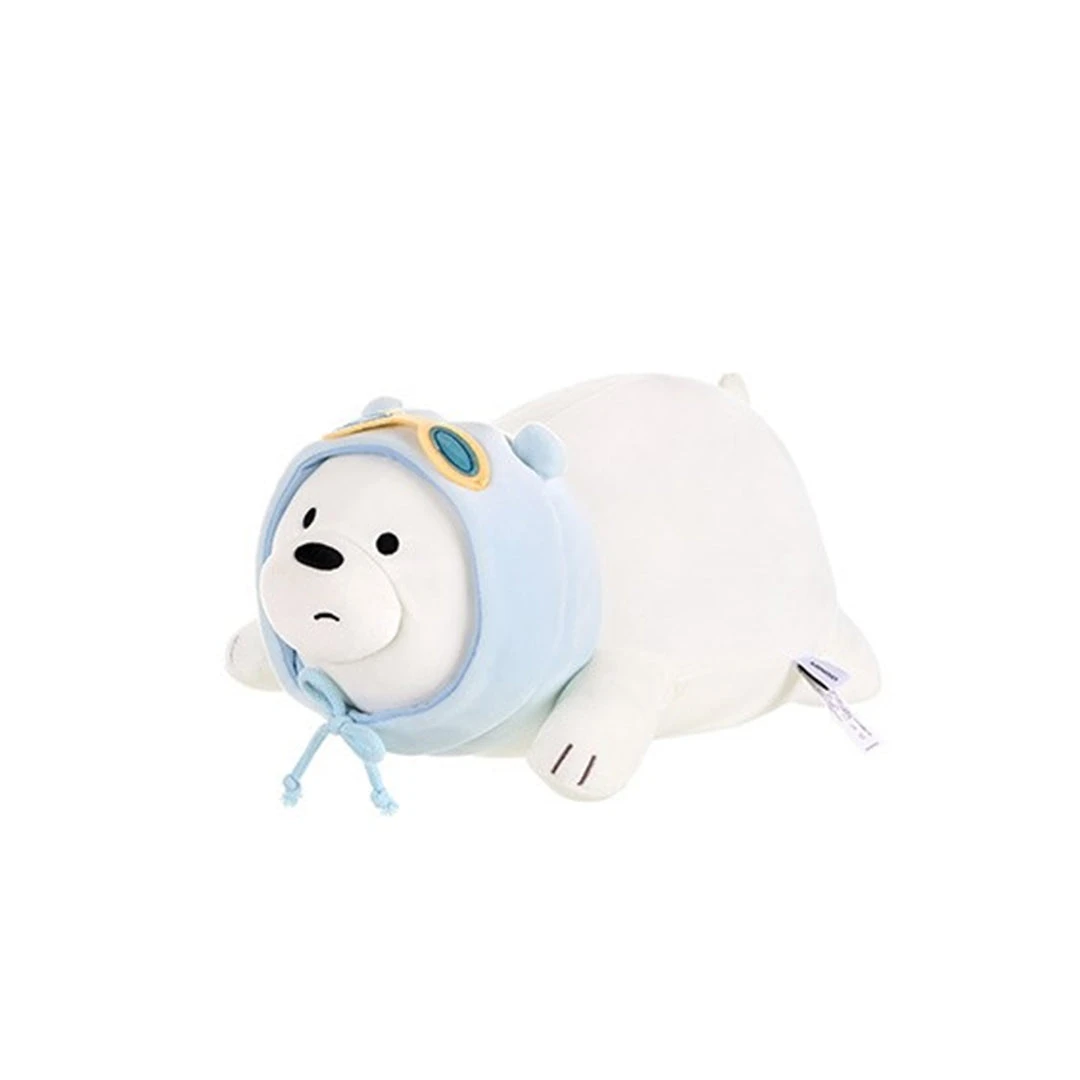 Mily We Bare Bears Ice Bear W/ Headwrap Laying Plush Accessories 3 Mily We Bare Bears Ice Bear W/ Headwrap Laying Plush Accessories