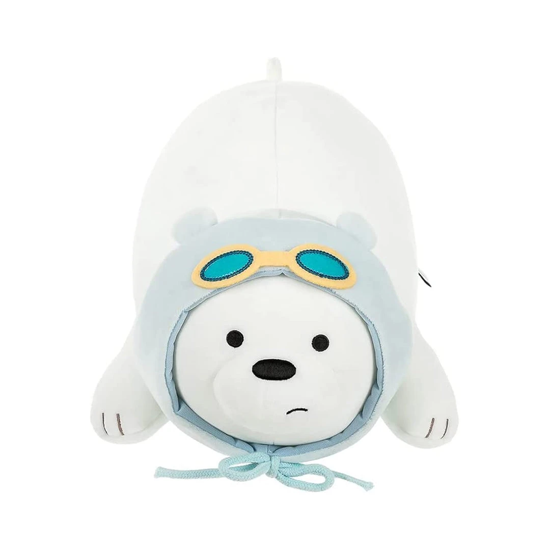 Mily We Bare Bears Ice Bear W/ Headwrap Laying Plush Accessories 4 Mily We Bare Bears Ice Bear W/ Headwrap Laying Plush Accessories