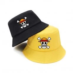 Mily One Piece Straw Hat Pirates Bucket Hat - Yellow Apparel