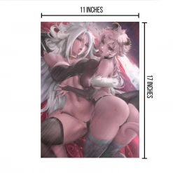 Mily Dragon Ball X My Hero Academia Android 21 & Mina Ashido Pin Up "11 X 17" Aluminum Art Print Lifestyle 8 Mily Dragon Ball X My Hero Academia Android 21 & Mina Ashido Pin Up