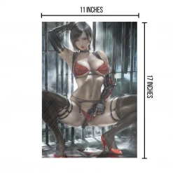 Mily Resident Evil Ada Wong Pin Up "11 X 17" Aluminum Art Print