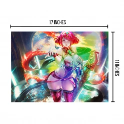 Mily Xenoblade Chronicles Pyra Pin Up "11 X 17" Metallic Glossy Art Print