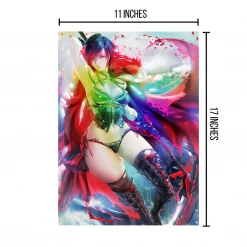 Mily RWBY Ruby Rose Pin Up "11 X 17" Metallic Glossy Art Print Lifestyle