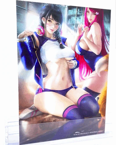 Mily Overwatch × League Of Legends Academy D.va & Ahri "5 X 7" Lenticular 3D Art Print Lifestyle 3 Mily Overwatch × League Of Legends Academy D.va & Ahri "5 X 7" Lenticular 3D Art Print Lifestyle