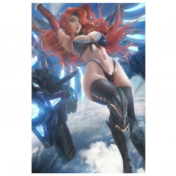 Mily League Of Legends Gun Goddess Miss Fortune Pin Up "11 X 17" Aluminum Art Print Lifestyle