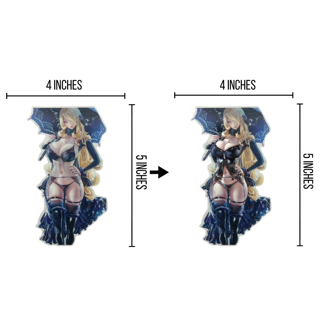 Mily Home Décor Pokemon Cynthia Lenticular Sticker 5 Mily Home Décor Pokemon Cynthia Lenticular Sticker