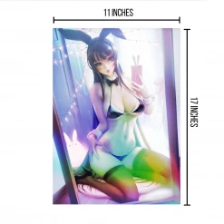 Mily Rascal Does Not Dream Of Bunny Girl Senpai Mai Sakurajima Pinup Ver. 2 "11 X 17" Metallic Glossy Art Print