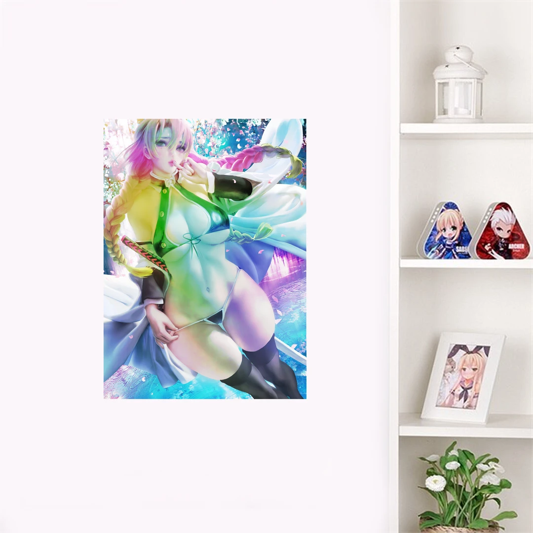 Mily Demon Slayer Mitsuri Kanroji Pin Up "5 X 7" Metallic Glossy Art Print 5 Mily Demon Slayer Mitsuri Kanroji Pin Up "5 X 7" Metallic Glossy Art Print