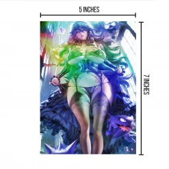 Mily Pokemon Hex Maniac Pin Up "5 X 7" Metallic Glossy Art Print