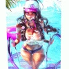 Mily Pokemon Hilda Poolside "11 X 17" Lenticular 3D Art Print Lifestyle 1 Mily Pokemon Hilda Poolside "11 X 17" Lenticular 3D Art Print Lifestyle