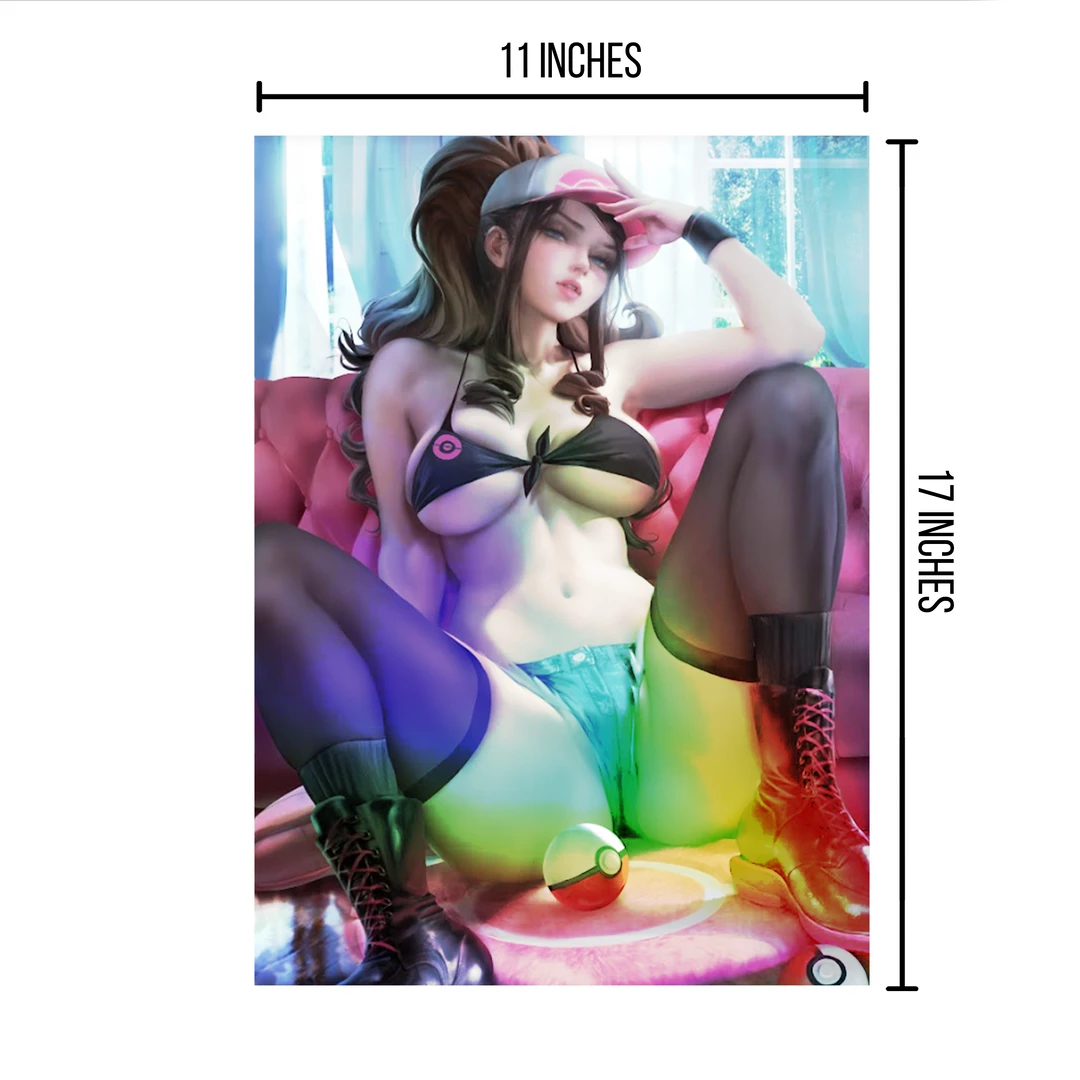 Mily Lifestyle Pokemon Hilda Pin Up Ver. 2 "11 X 17" Metallic Glossy Art Print 4 Mily Lifestyle Pokemon Hilda Pin Up Ver. 2 "11 X 17" Metallic Glossy Art Print