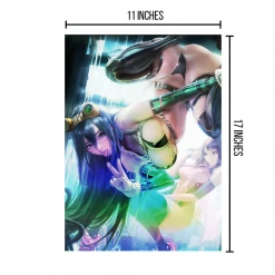 Mily My Hero Academia Tsuyu & Uraraka Pin Up Ver. 2 "11 X 17" Metallic Glossy Art Print Lifestyle