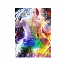 Mily My Hero Academia Shoto Todoroki "5 X 7" Metallic Glossy Art Print Ver. 2 Lifestyle