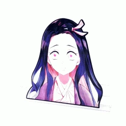 Mily Demon Slayer Nezuko Faces Lenticular Sticker