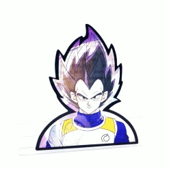Mily Dragon Ball Super Vegeta Saiyan Forms Lenticular Sticker