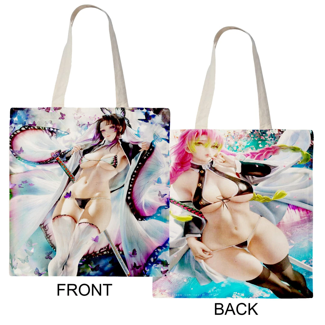 Mily Demon Slayer Shinobu & Mitsuri Tote Bag 5 Mily Demon Slayer Shinobu & Mitsuri Tote Bag