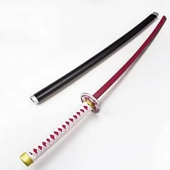 Mily 32-in Demon Slayer Kanao Nichirin Blade Wooden Cosplay Weapon Accessories