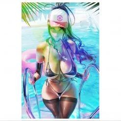 Mily Lifestyle Pokemon Hilda Poolside "5 X 7" Metallic Glossy Art Print