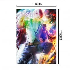 Mily My Hero Academia Shoto Todoroki "11 X 17" Metallic Glossy Art Print