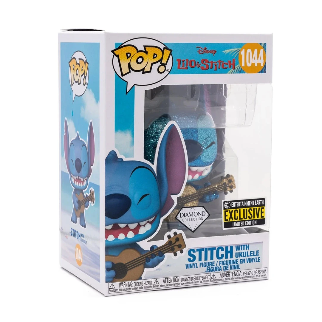 Entertainment Earth Funko Pop! #1044 Lilo And Stitch Stitch With Ukulele Diamond - EE Exclusive 5 Entertainment Earth Funko Pop! #1044 Lilo And Stitch Stitch With Ukulele Diamond - EE Exclusive