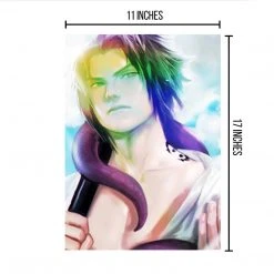 Mily Lifestyle Naruto: Shippuden Sasuke Uchiha "11 X 17" Metallic Glossy Art Metallic Print