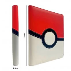 Mily Totem World Red White Stitched Poke Ball Theme 9-Pocket Binder