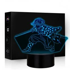 Mily Demon Slayer Zenitsu Battle Stance Acrylic LED Lamp Figures