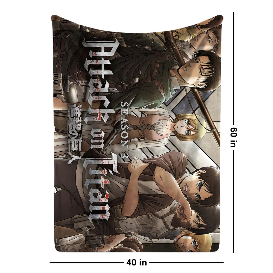 Mily Attack On Titan Season 3 Throw Blanket Lifestyle 4 Mily Attack On Titan Season 3 Throw Blanket Lifestyle