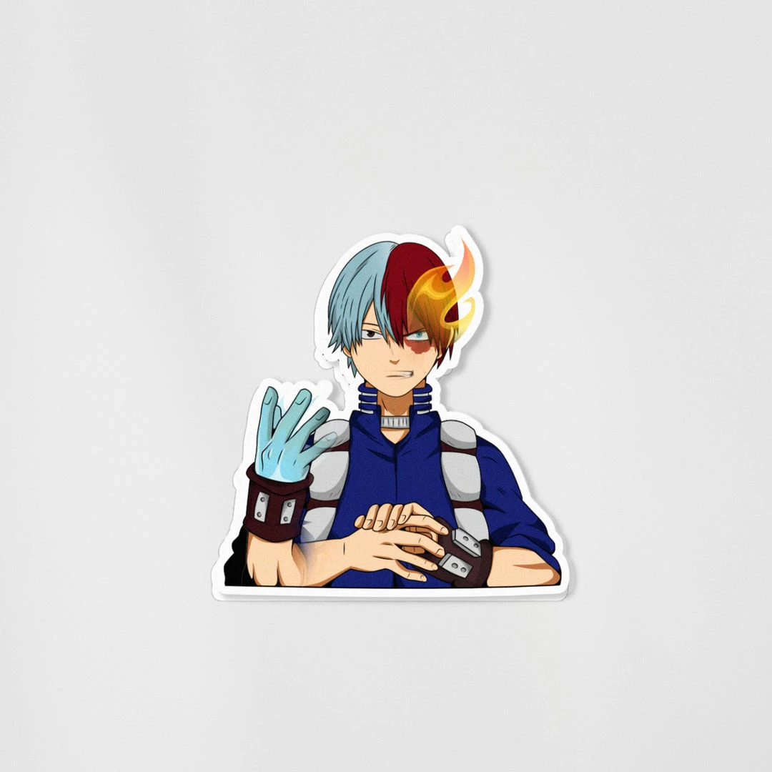 Mily My Hero Academia Todoroki Powers Lenticular Sticker Home Décor 3 Mily My Hero Academia Todoroki Powers Lenticular Sticker Home Décor