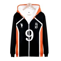 Mily Apparel Haikyu!! Tobio Kageyama #9 Zip Up Hoodie