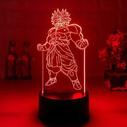Mily Dragon Ball Broly Super Saiyan Acrylic LED Lamp Figures 3 Mily Dragon Ball Broly Super Saiyan Acrylic LED Lamp Figures