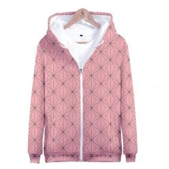 Mily Demon Slayer Nezuko Haori Zip Up Hoodie