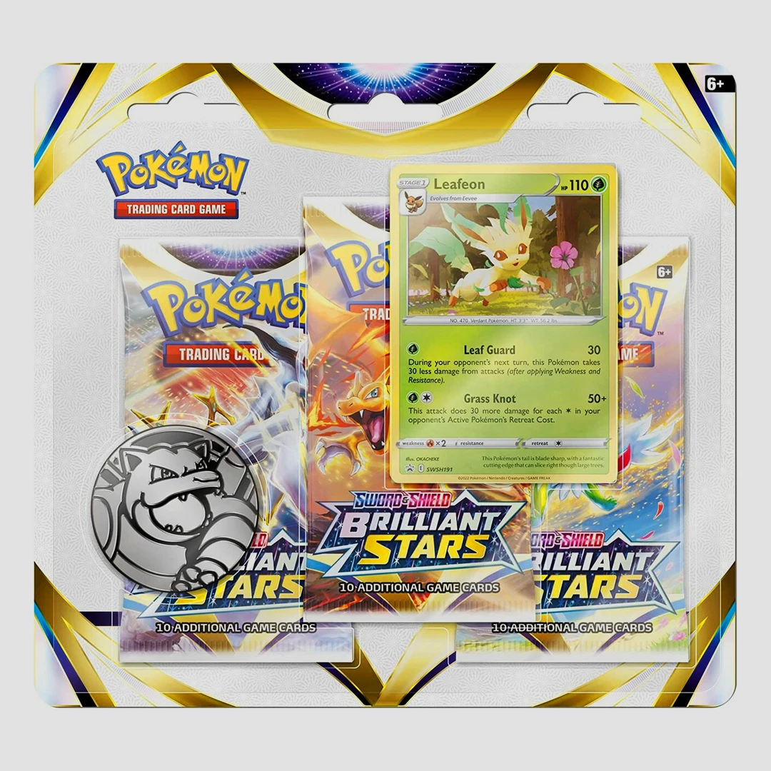 Southern Hobby Pokemon Brilliant Stars Blister Pack 4 Southern Hobby Pokemon Brilliant Stars Blister Pack
