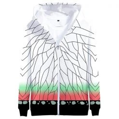 Mily Apparel Demon Slayer Shinobu Haori Zip Up Hoodie