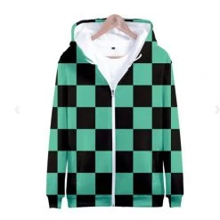 Mily Demon Slayer Tanjiro Haori Zip Up Hoodie Apparel