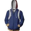 Mily My Hero Academia Shoto Todoroki Hero Suit Zip Up Hoodie Apparel