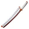 Mily Accessories 32-in Demon Slayer Rengoku Nichirin Blade Cosplay Wooden Sword
