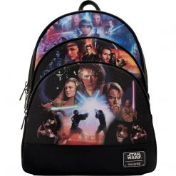 Star Wars Trilogy 2 Triple Pocket Loungefly Mini Backpack Accessories