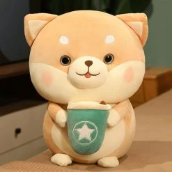 Mily Tan Shiba Boba 14-in Plush Accessories