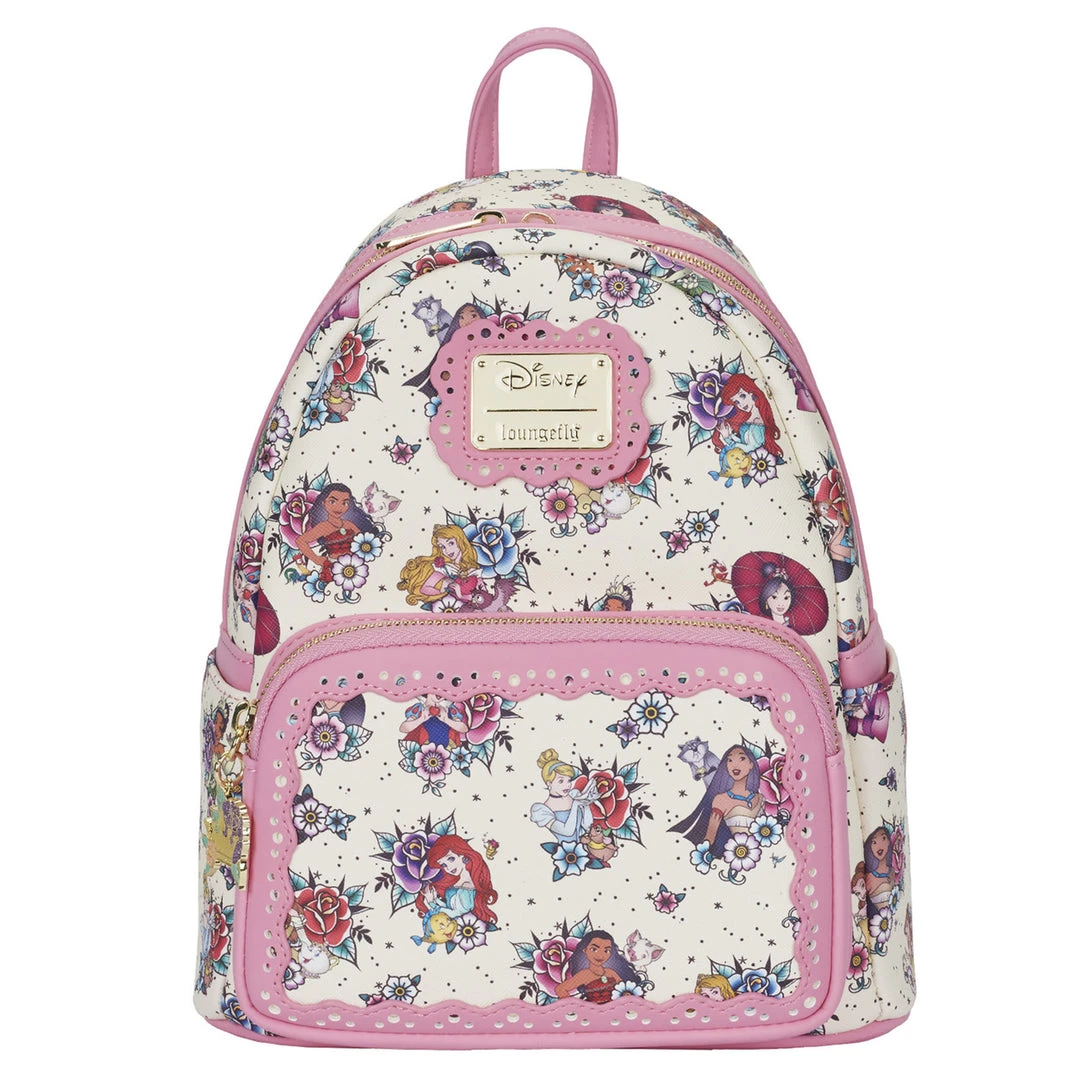 Accessories Disney Princess Tattoo AOP Loungefly Mini Backpack 3 Accessories Disney Princess Tattoo AOP Loungefly Mini Backpack