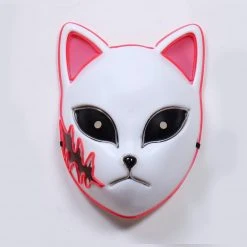 Mily Apparel Demon Slayer Sabito Pink Light Up Mask Display