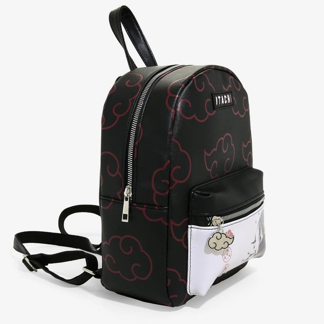 Mily Naruto Akatsuki Print And Itachi Artwork Mini Backpack Accessories 4 Mily Naruto Akatsuki Print And Itachi Artwork Mini Backpack Accessories