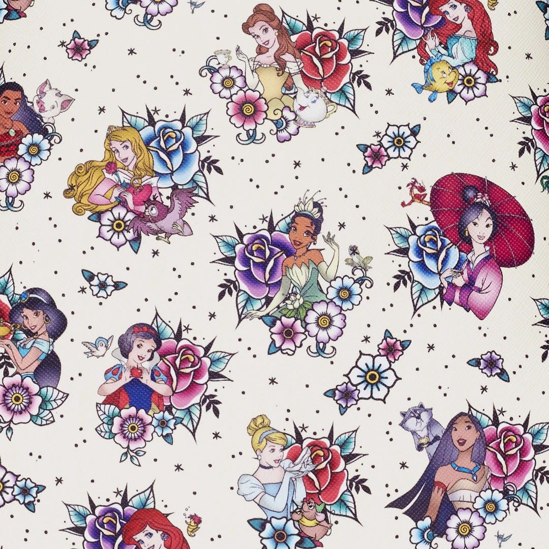 Accessories Disney Princess Tattoo AOP Loungefly Mini Backpack 4 Accessories Disney Princess Tattoo AOP Loungefly Mini Backpack