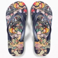 Mily Demon Slayer Character Collage Flip Flops