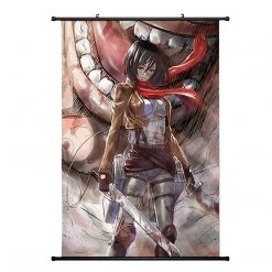 Mily Attack On Titan Mikasa 23 X 36 Inch Wall Scroll Poster Home Décor