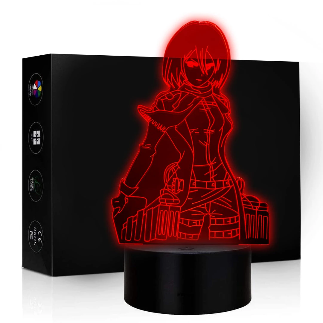 Mily Attack On Titan Mikasa Gear Acrylic LED Lamp Figures 3 Mily Attack On Titan Mikasa Gear Acrylic LED Lamp Figures