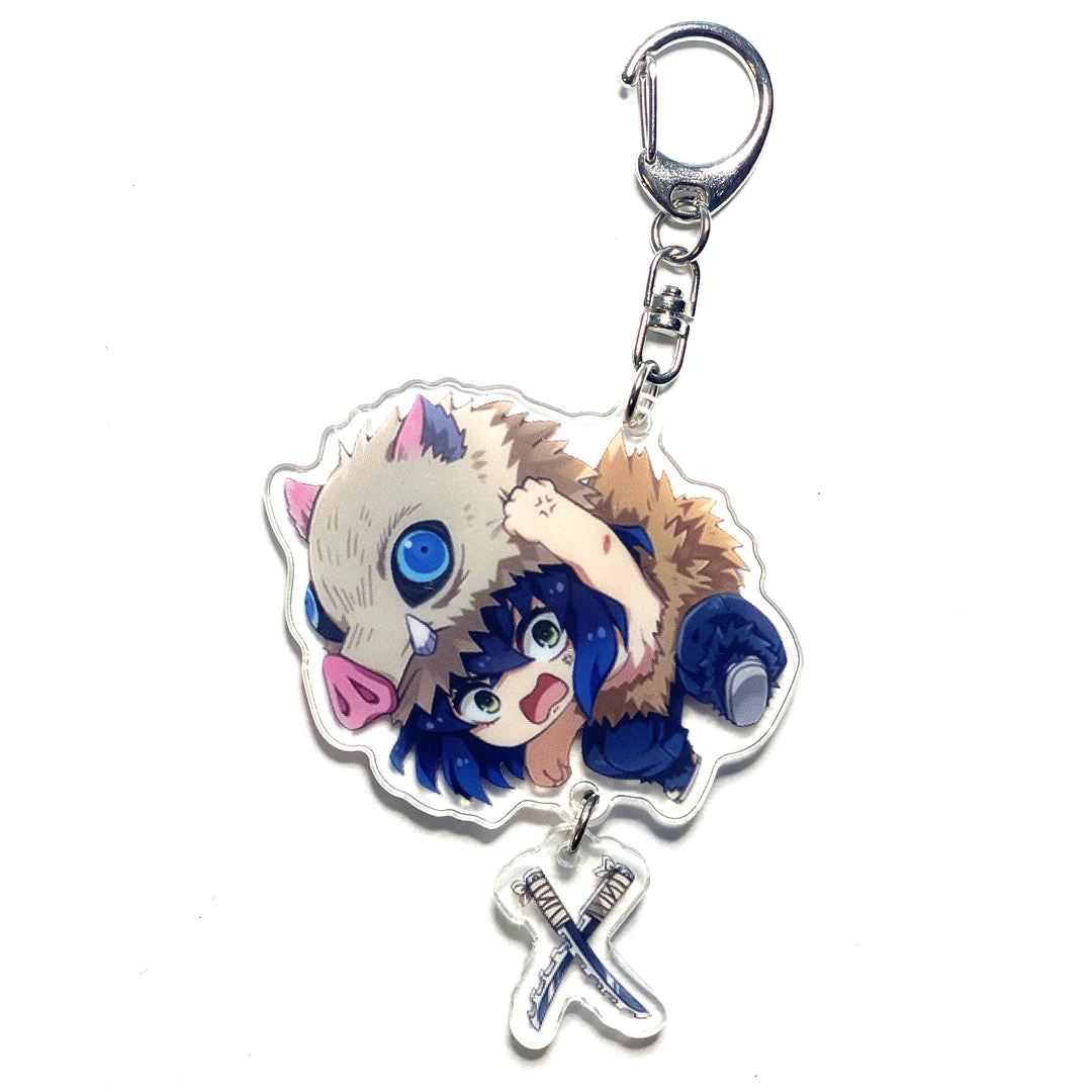 Mily Accessories Demon Slayer Inosuke Dangle Acrylic Keychain 3 Mily Accessories Demon Slayer Inosuke Dangle Acrylic Keychain