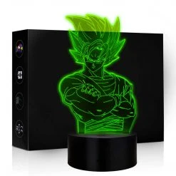 Mily Dragon Ball Super Saiyan Goku Crossed Arms Acrylic LED Lamp