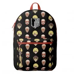 Mily Accessories Attack On Titan Chibi Character Head Mini Backpack